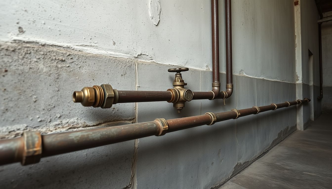Alte Bleileitung in der Trinkwasserinstallation